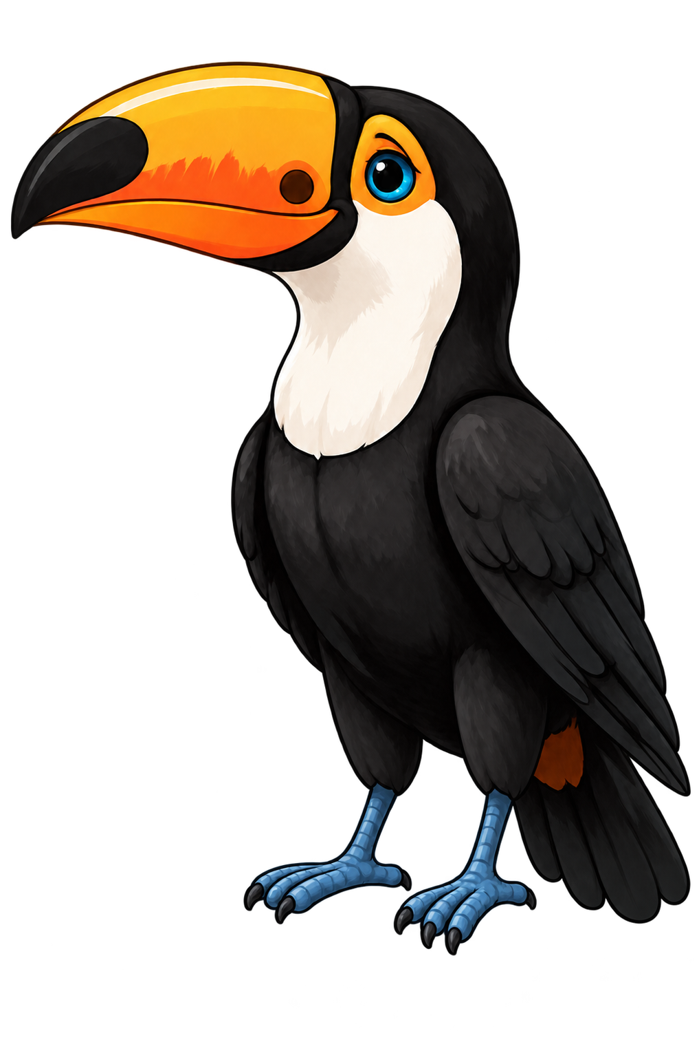 Happy Portuguese toucan waiting patiently